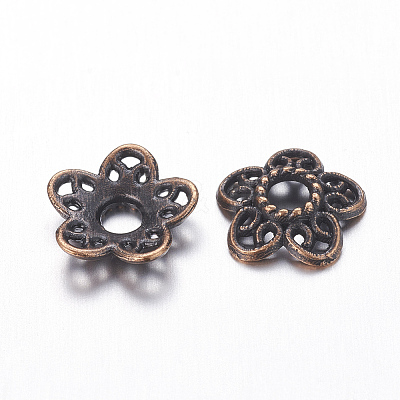 Tibetan Style Alloy Bead Caps RLF10597Y-NF-1
