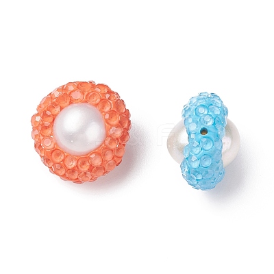 Polymer Clay Rhinestone Beads RB-S055-40-1