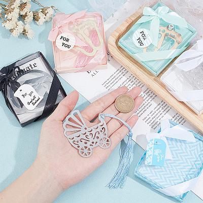 5Pcs 5 Styles Iron Bookmarks AJEW-PH0001-82-1
