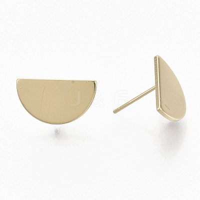 Brass Stud Earring Findings KK-T056-12G-NF-1