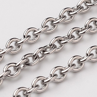 Tarnish Resistant 304 Stainless Steel Cable Chains CHS-L015-37-1