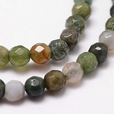Natural Indian Agate Beads Strands G-G736-31-4mm-1