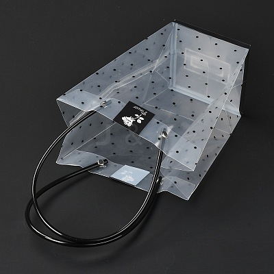 Transparent PVC Gift Bag with Handle ABAG-A004-01B-1