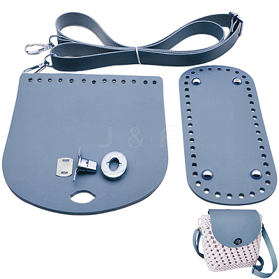 Handmade PU Leather Crochet Shoulder Bag Accessories Kits DIY-CL0002-52C-1