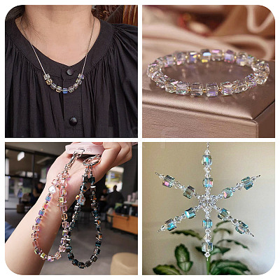 100Pcs 5 Colors Electroplated Glass Beads EGLA-TADJ0001-09-1