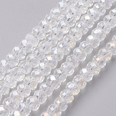 Electroplate Glass Beads Strands EGLA-F124-FR-B11-1
