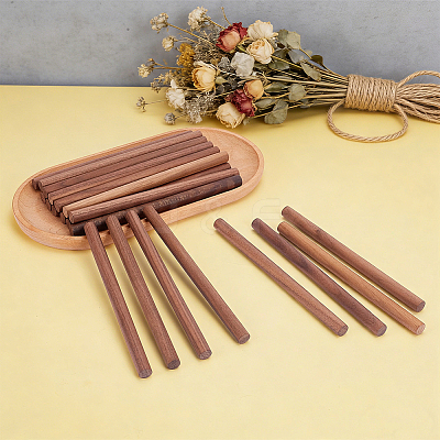 30Pcs Waxed Round Wooden Sticks WOOD-OC0004-51-1