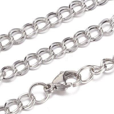 Tarnish Resistant 304 Stainless Steel Double Link Chain Necklaces STAS-G083-42P-1
