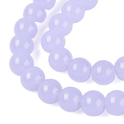 Imitation Jade Glass Beads Strands GLAA-T032-J6mm-05-1