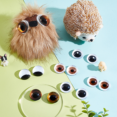 28Pcs 7 Colors Glass Craft Doll Eye DIY-GA0002-85-1