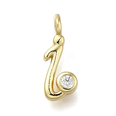 Brass Micro Pave Cubic Zirconia Pendants KK-B132-12G-I-1
