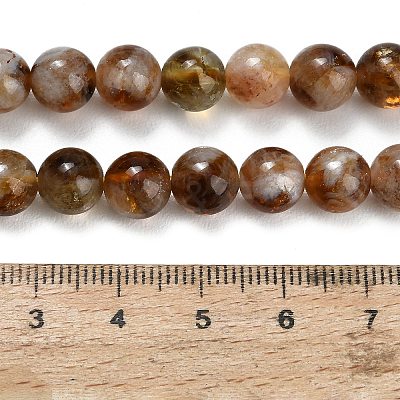 Heated Natural Citrine Beads Strands G-C293-A04-8mm-1