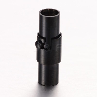 Column 304 Stainless Steel Locking Tube Magnetic Clasps X-STAS-I045-12-4mm-1