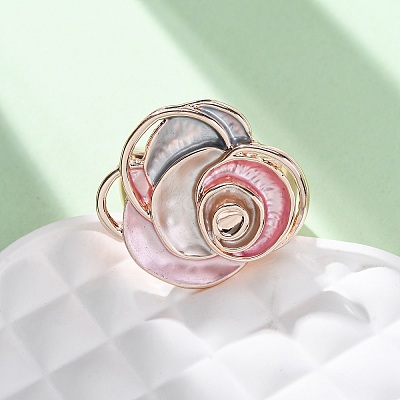 Zinc Alloy & Enamel Finger Rings for Women RJEW-M101-01E-G-1