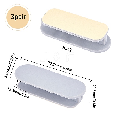 ABS Plastic Self-Stick Instant Cabinet Drawer Handle FIND-WH0053-28B-1