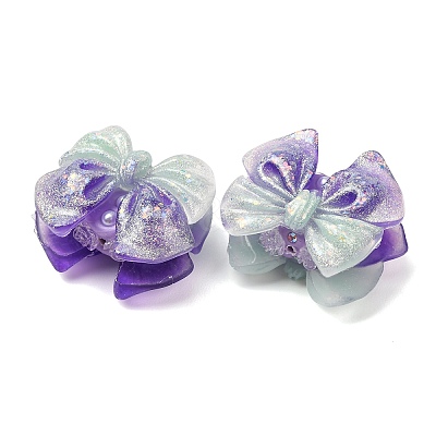 Luminous Opaque Resin & Rhinestone & Polymer Clay Beads RE-CBA1913-02E-1