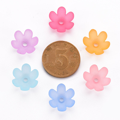 Frosted Acrylic Bead Caps MACR-S371-07A-1