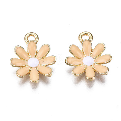 Light Gold Plated Alloy Pendants ENAM-T009-39-1