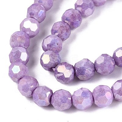 Anti-Tarnish Electroplate Glass Beads Strands EGLA-T021-6mm-15-14-1
