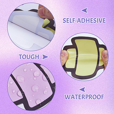 PVC Cartoon Bandage Self Adhesive Car Stickers STIC-WH0004-13-1