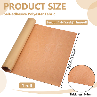 1 Roll Self-adhesive PVC Leather Fabric DIY-BC0015-42B-1