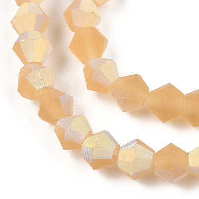 Imitate Austrian Crystal Bicone Frosted Glass Beads Strands LS-EGLA-A039-T6mm-MB18-1