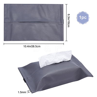 Imitation Leather Tissue Boxes AJEW-GF0002-51B-1