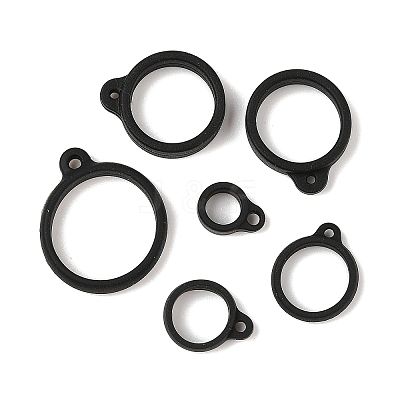 60Pcs 6 Styles Silicone Pendant SIL-GF0001-47-1