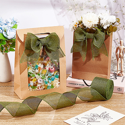 10 Yards Burlap Ribbons SRIB-WH0026-11B-1