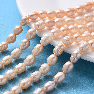 Natural Cultured Freshwater Pearl Beads Strands PEAR-N012-07G-1