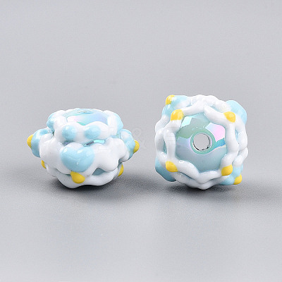 Opaque Acrylic Beads SACR-YW0002-01D-1