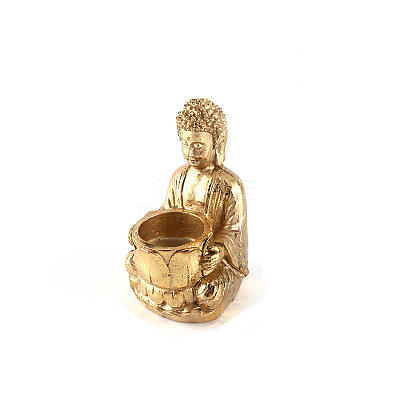 Resin Buddha Figurine Decorative Candle Holder PW-WG4F239-02-1