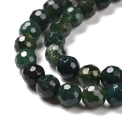 Natural Moss Agate Beads Strands G-E571-21A-1