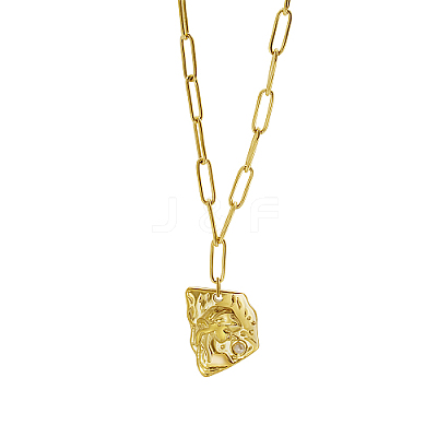 304 Stainless Steel Girl Shape Pendant Necklaces WT7593-1-1