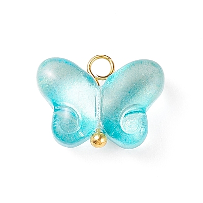 Transparent Glass Charms PALLOY-JF01734-1
