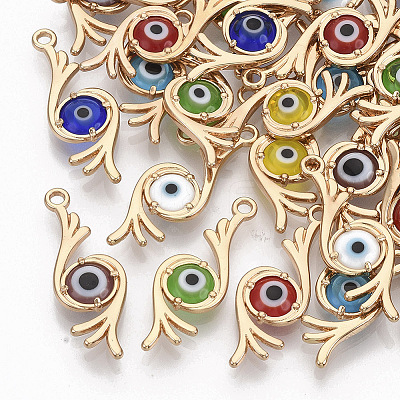 Eco-Friendly Alloy Pendants GLAA-R205-B-05G-NF-1