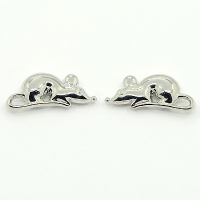 Alloy Animal Mouse Rat Charms Pendants PALLOY-M031-08P-NF-1