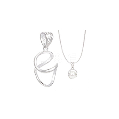 1Pc Sterling Silver Pendant Cabochon Setting STER-BC0002-52-1
