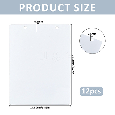 Erasable PVC Blank Hanging Hanger Chalkboard AJEW-WH0410-280B-1