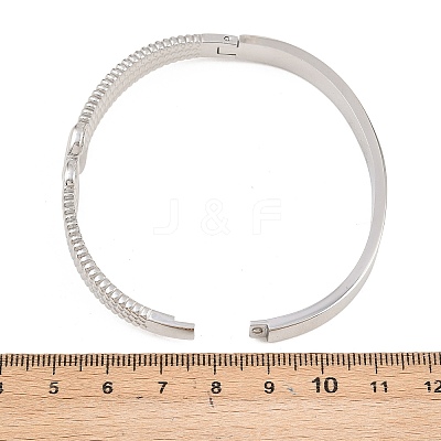 304 Stainless Steel Hinged Bangles for Women BJEW-Z155-01P-1
