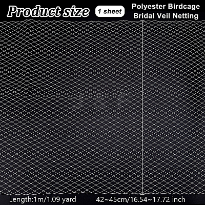 Polyester Birdcage Bridal Veil Netting AJEW-WH0471-103B-02-1