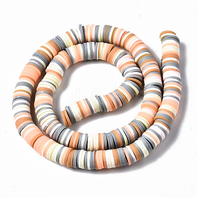 Handmade Polymer Clay Beads Strands X-CLAY-R089-8mm-108-1