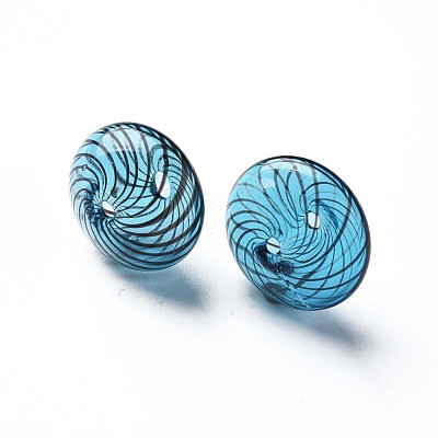 Transparent Handmade Blown Glass Globe Beads GLAA-T012-46-1