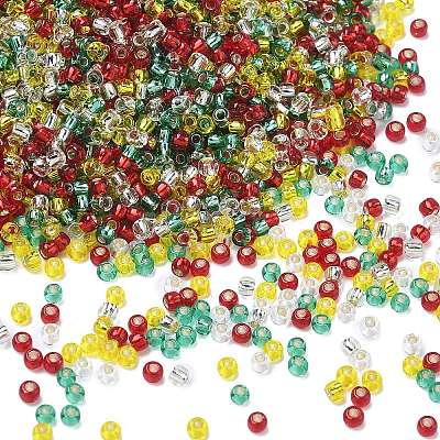 4 Colors 11/0 Christmas TOHO Round Seed Beads SEED-X0058-27-1