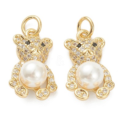 Brass Micro Pave Cubic Zirconia Pendants ZIRC-J041-06-1