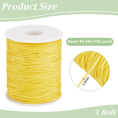1 Roll 100 Yards Round Nylon Braided Thread NWIR-PH0002-22D-1