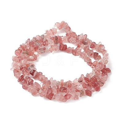 Natural Strawberry Quartz Chip Bead Strands LS-G-M205-56-1