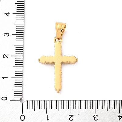 304 Stainless Steel Cubic Zirconia Pendants STAS-C102-01C-G-1