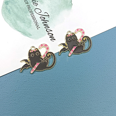 Alloy Enamel Pendants ENAM-CJC0002-31G-02-1