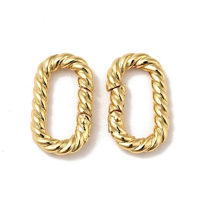 Brass Spring Gate Rings KK-J301-13G-1